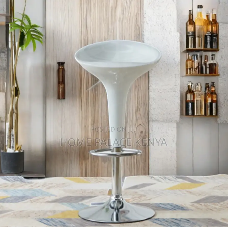 Bar Stool: Funnel Shaped Glossy Bar Chair