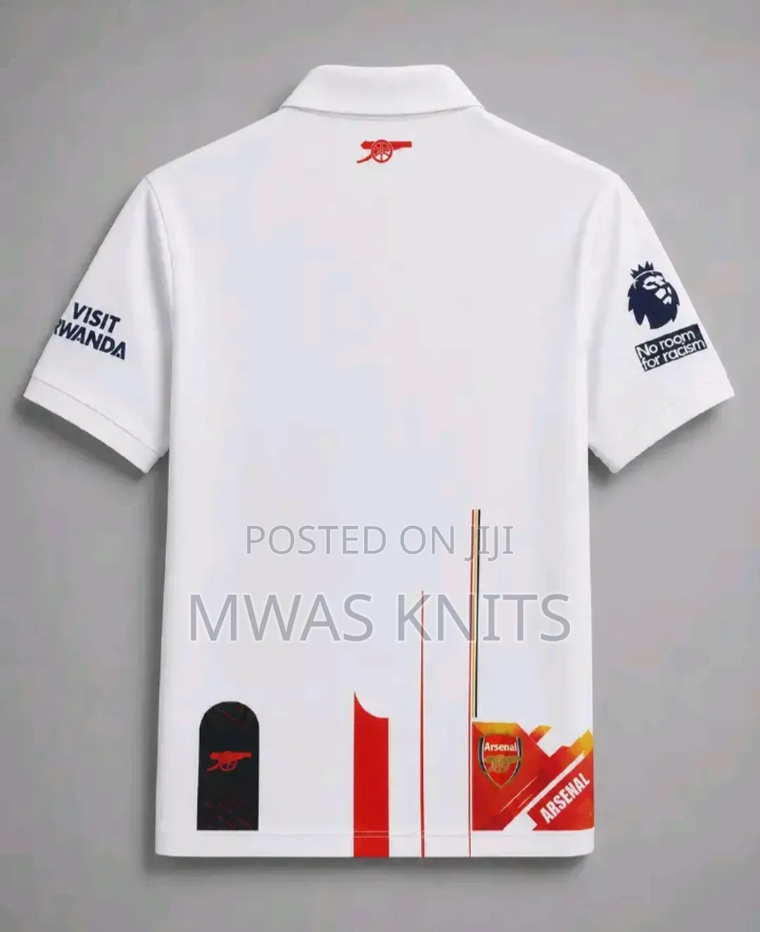 Arsenal Premier League White Polo Jersey Unisex Shirt Clothing
