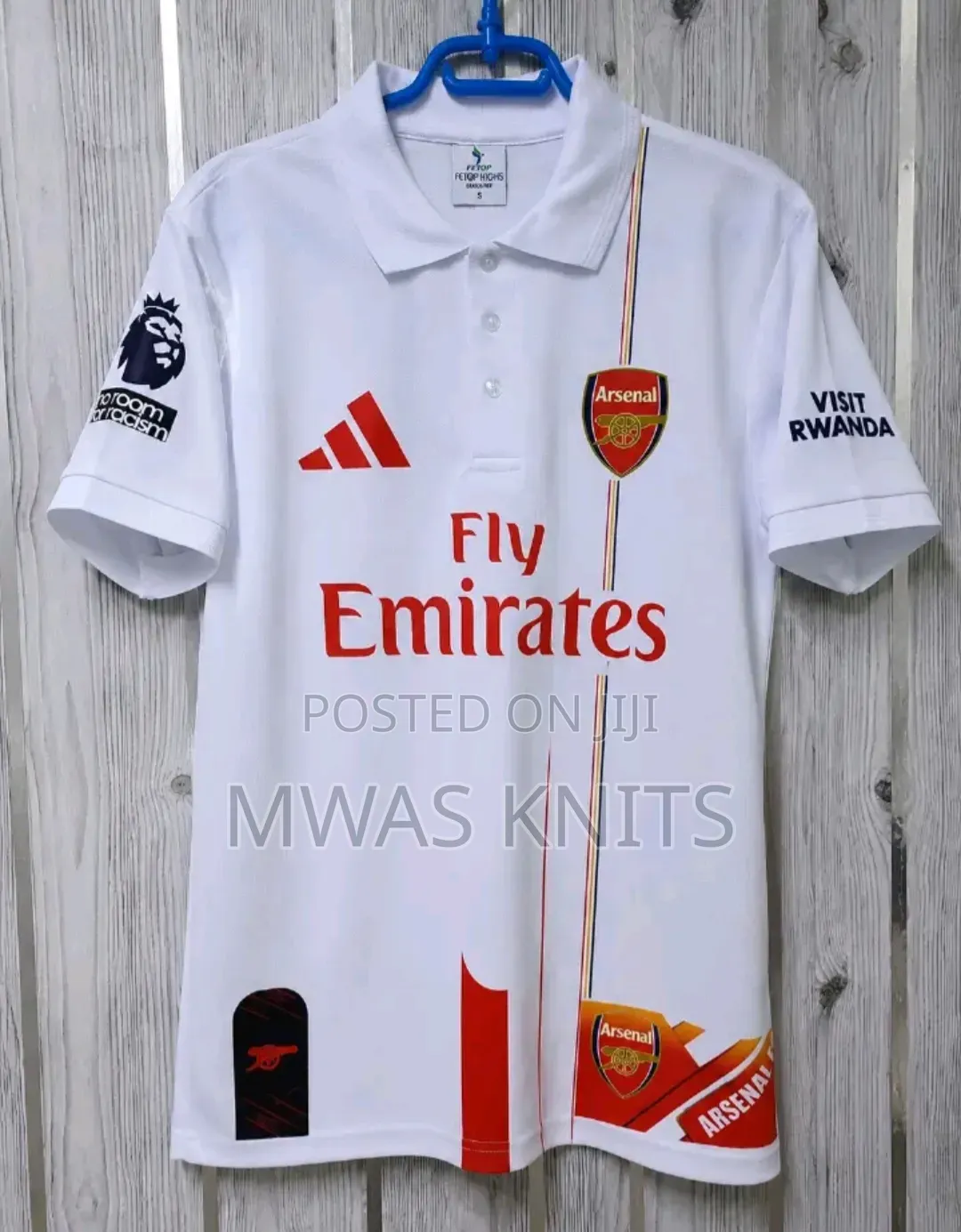 Arsenal Premier League White Polo Jersey Unisex Shirt Clothing