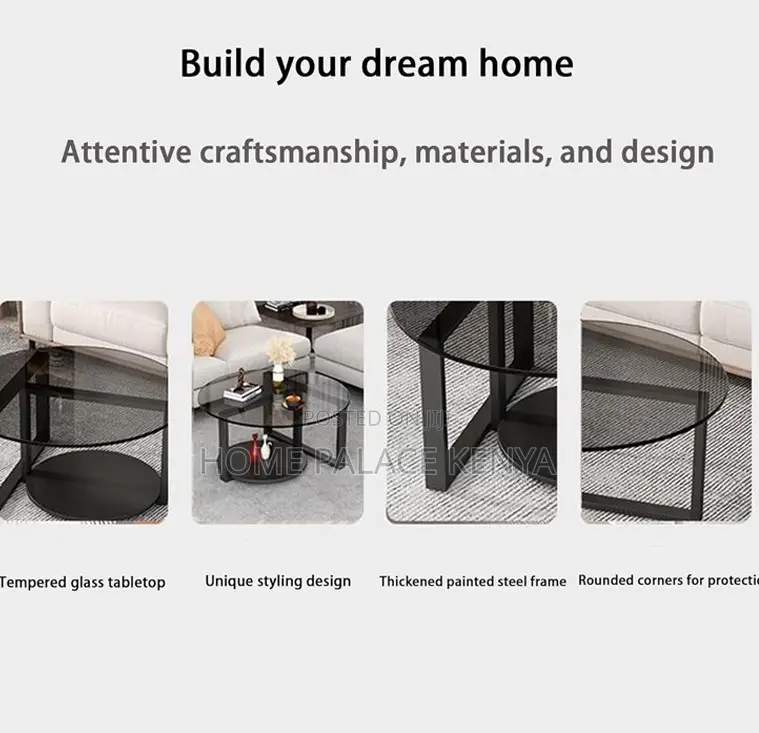 Coffee Table: Mid Century Tinted Glass Accent Table
