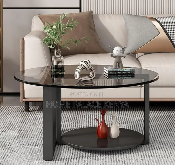 Coffee Table: Mid Century Tinted Glass Accent Table