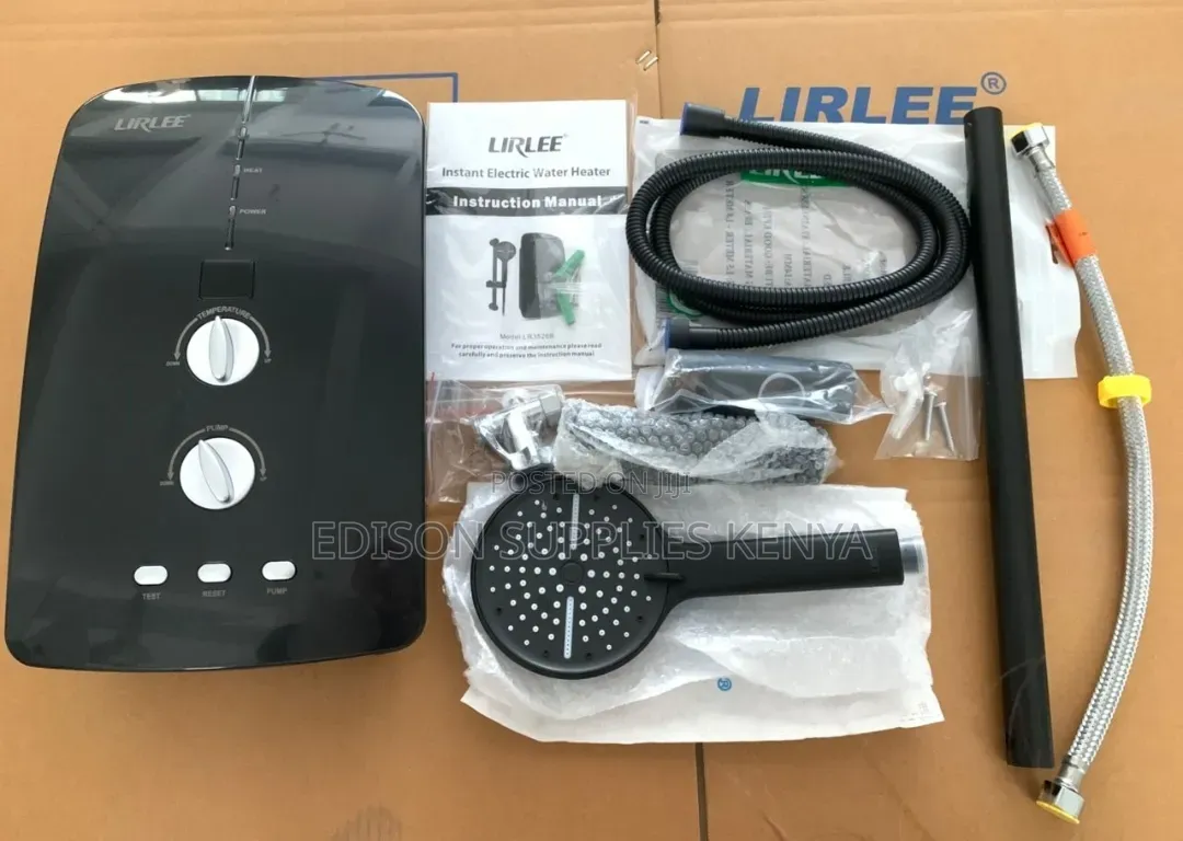 Black Lirlee Tankless Instant Water Heater With Pump Salty/Fresh