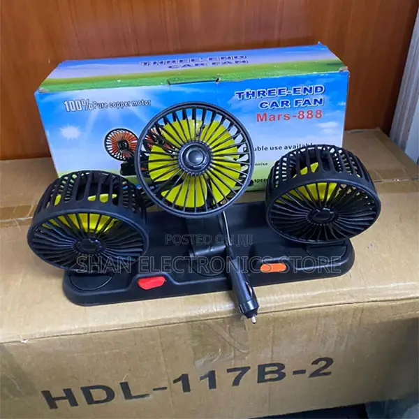 Universal 5v 12v 24v Car Cooling Fan 360° Adjustable Electric Fan