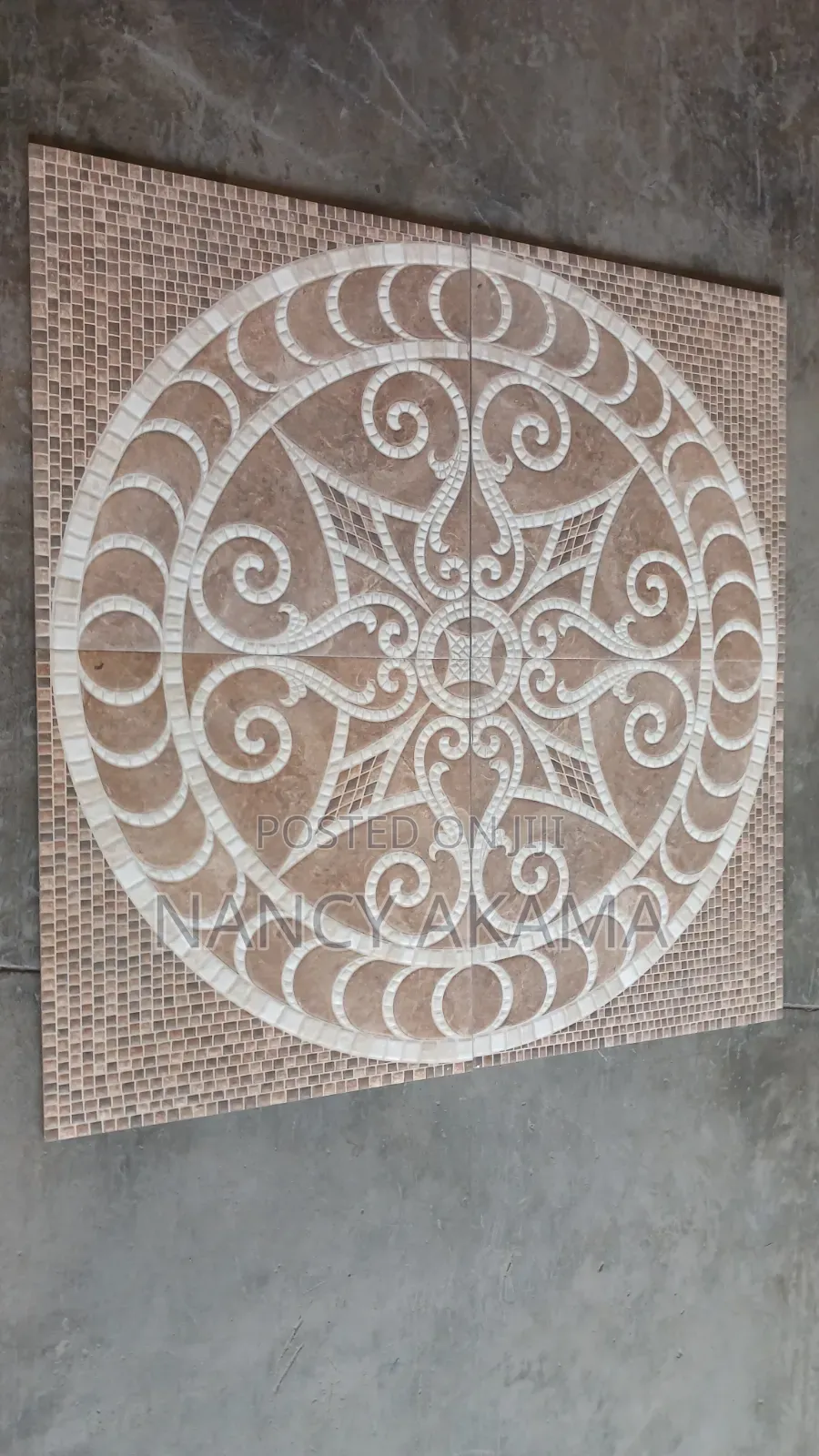 Floral Center Piece Floor Tiles