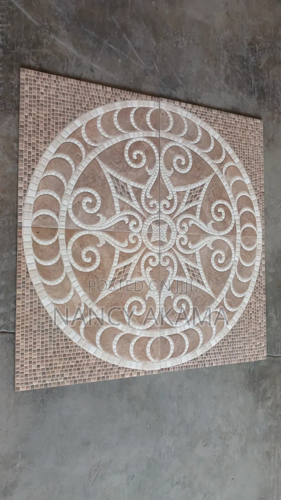 Floral Center Piece Floor Tiles