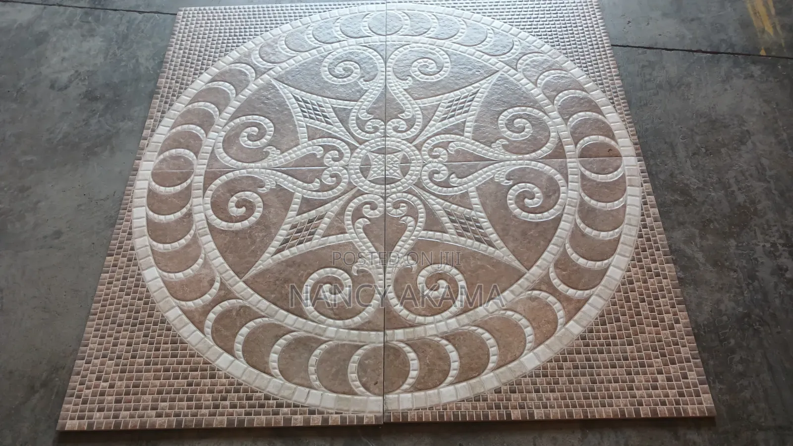 Floral Center Piece Floor Tiles