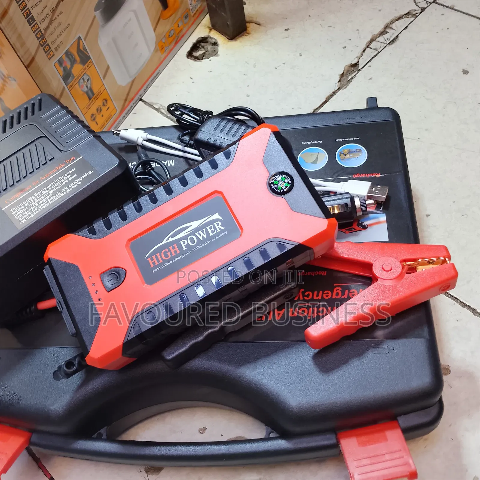 Powerful Car Jumstarter Kit / Ideal Jumstartercar With Tyre Inflator