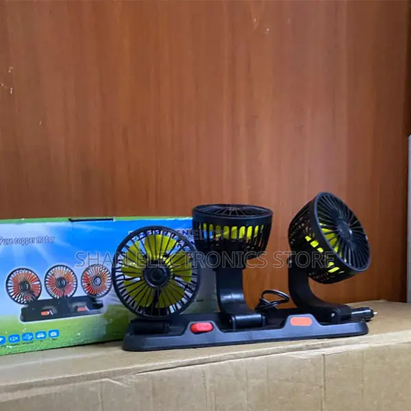 Dual-Head 360° Adjustable Automotive Electric Cooling Fan5v 12v 24v