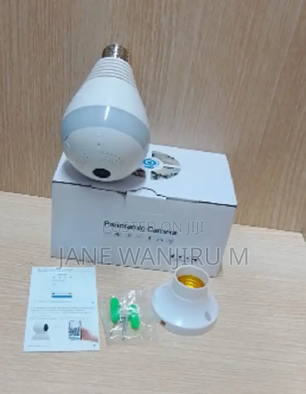 Wireless V380 Hidden Bulb Camera – Remote Viewing via V380