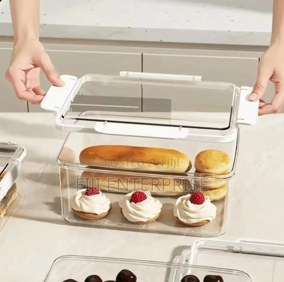 Transparent Acrylic Airtight Pantry Storage Boxes Sealed Lock Lid