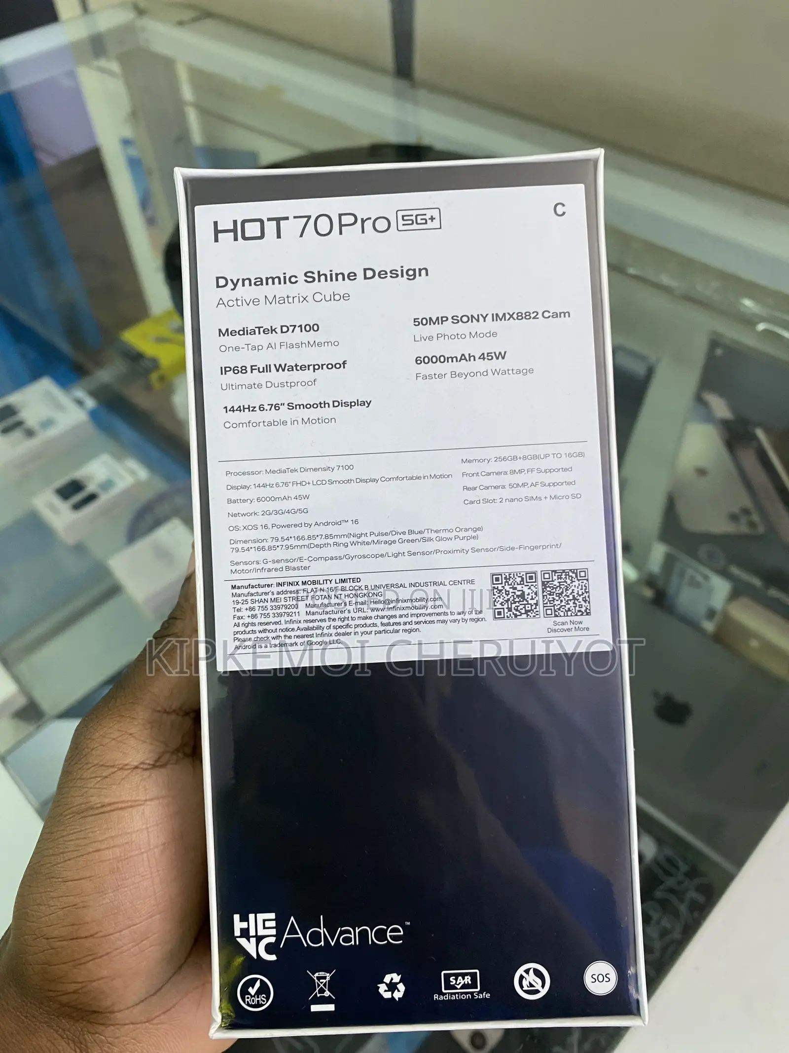 New Infinix Hot 70 256 GB Orange