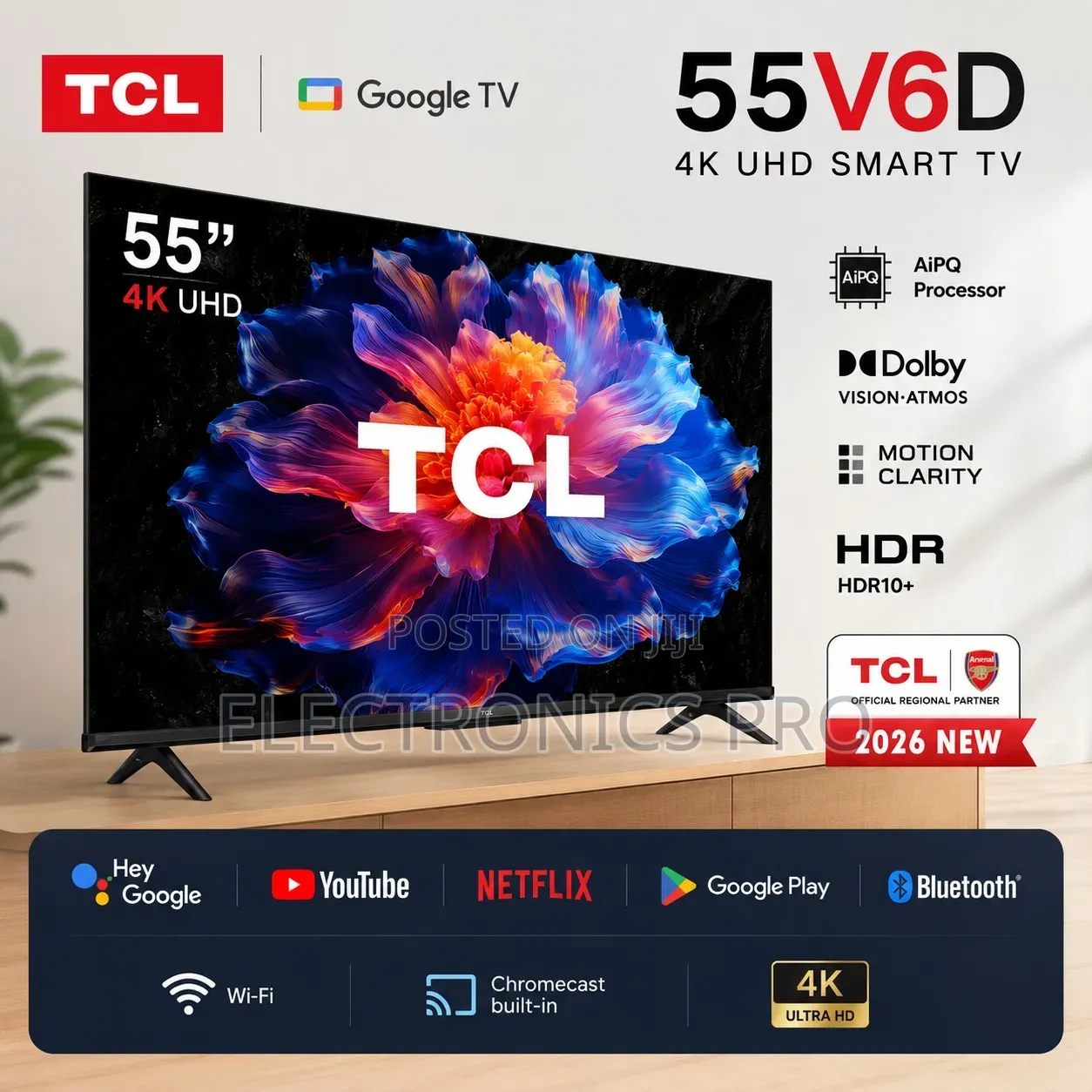 TCL 55v6d 55-Inch 4k Smart TV (2026 Model)