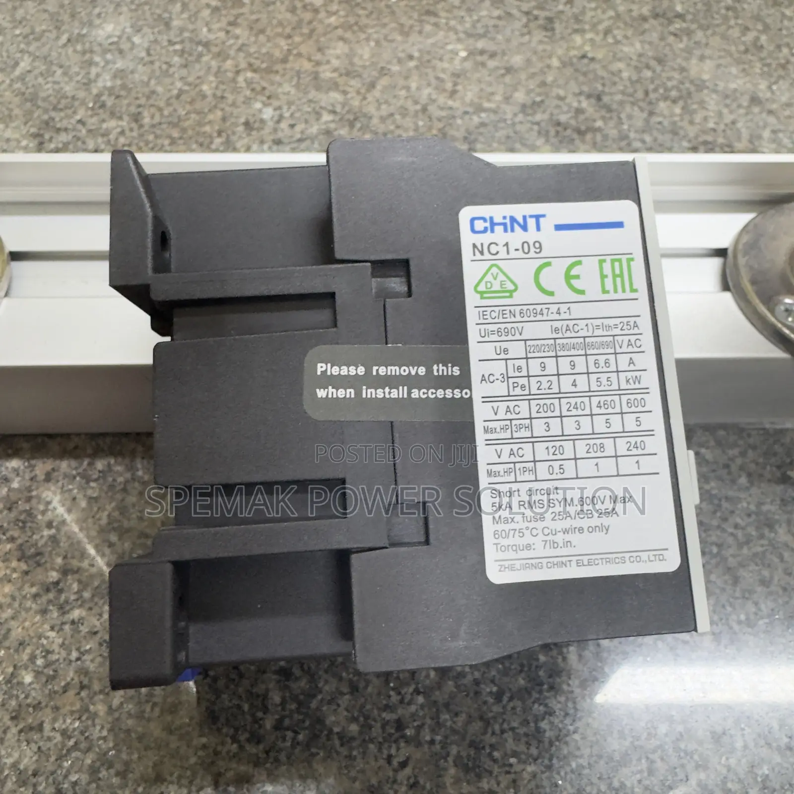 25a 3 Pole Contactor Nc1-0910