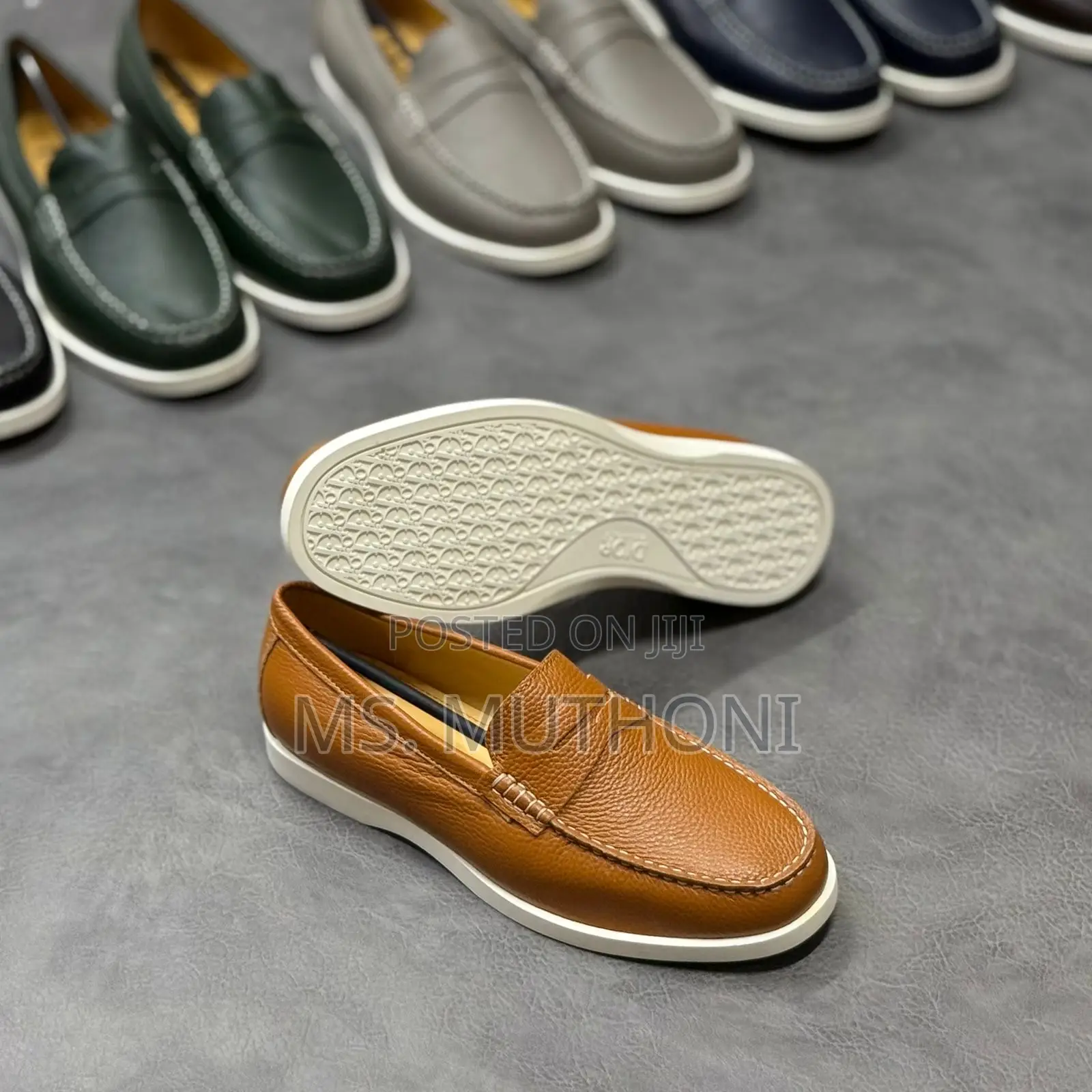 Dior Men's Grained Leather Penny Loafers Size 40-46