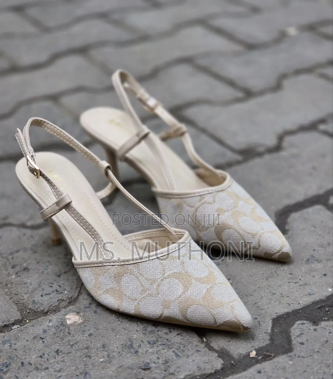 MLG Pointed-Toe Slingback Kitten Heel Size 37-42