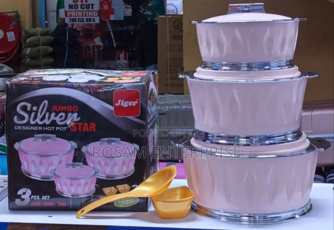3pcs Jumbo Silver Star Hotpots