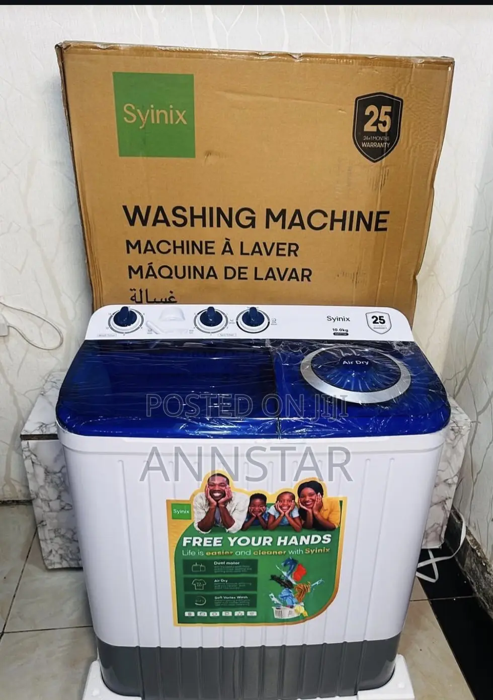 Syinix 10kg Twin Tub Washing Machine