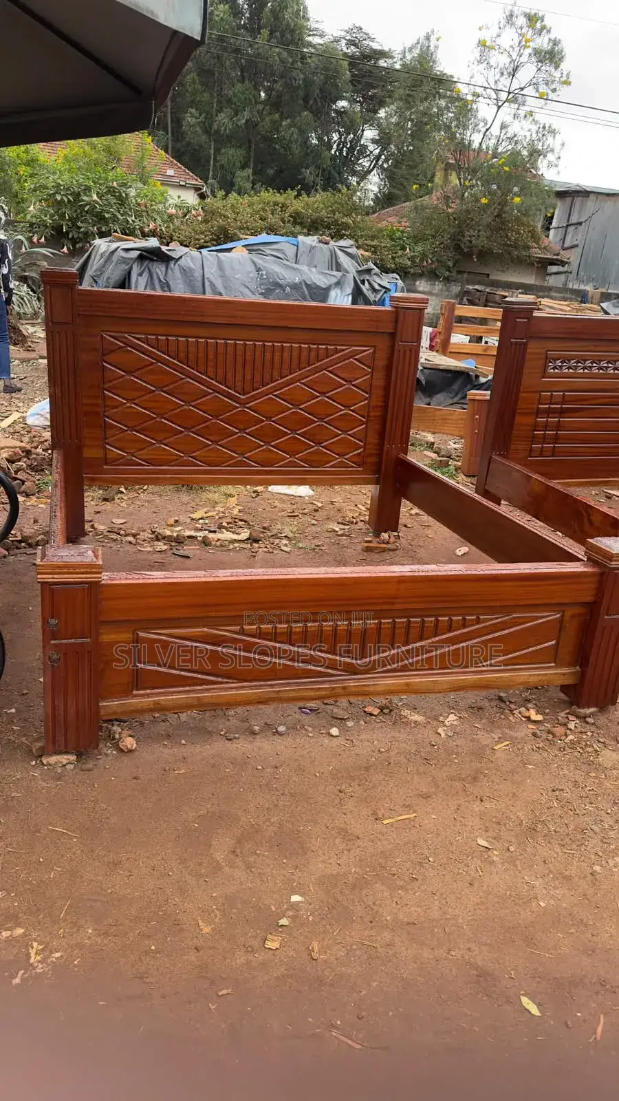 Pure Mahogany King Size Bed (6x6) Modern Design