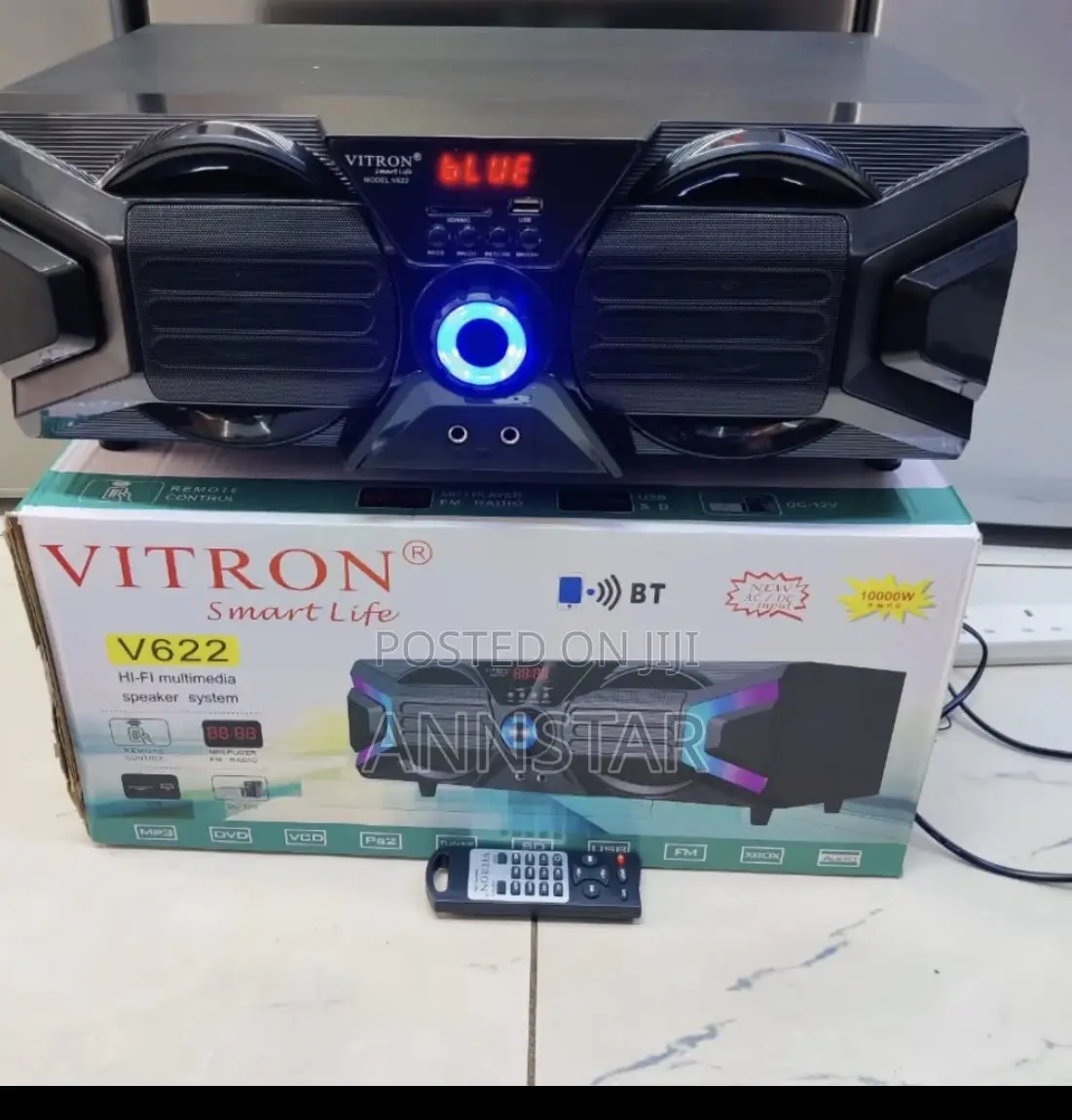 *Vitron Xbox Speaker With Bluetooth,Usb,Mp3, Fm Radio Ac/Dc V621