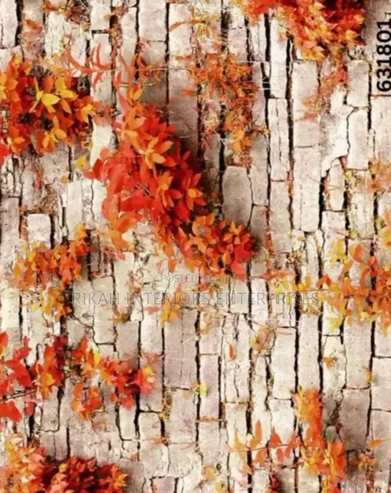 Bricks Wallpapers and Flower Wallpapers Environmental Friendly Justin