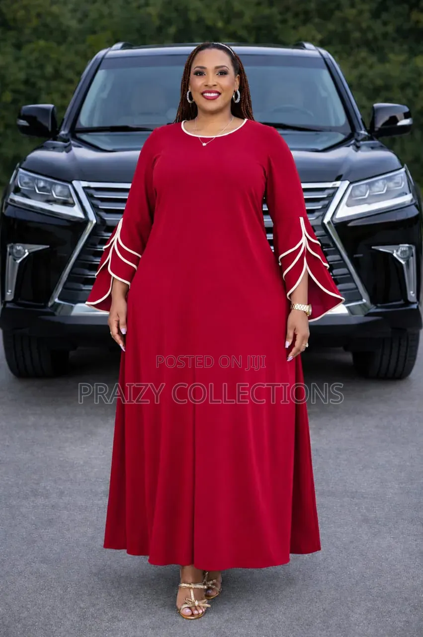 Elegant Maxi Dress With Statement Bell Sleeves