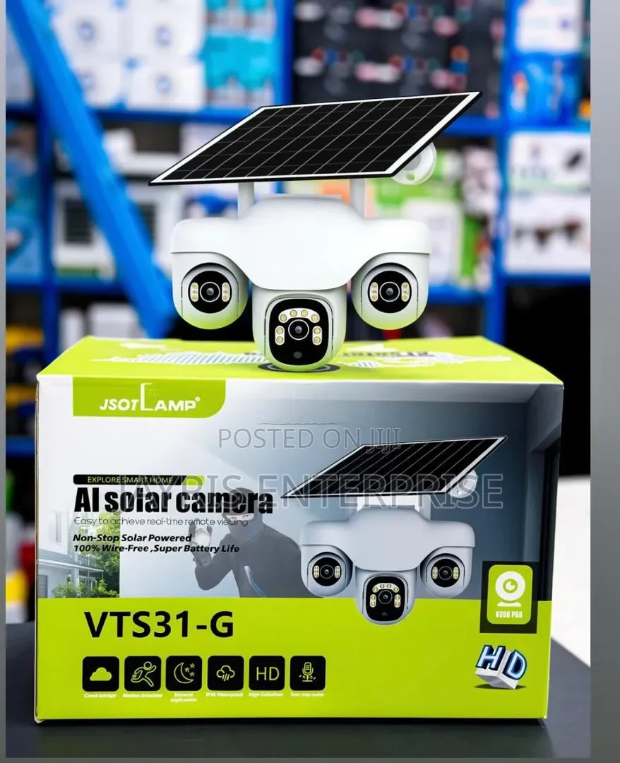 *Solar Camera With 4g Sim Card And Triple Lens* *