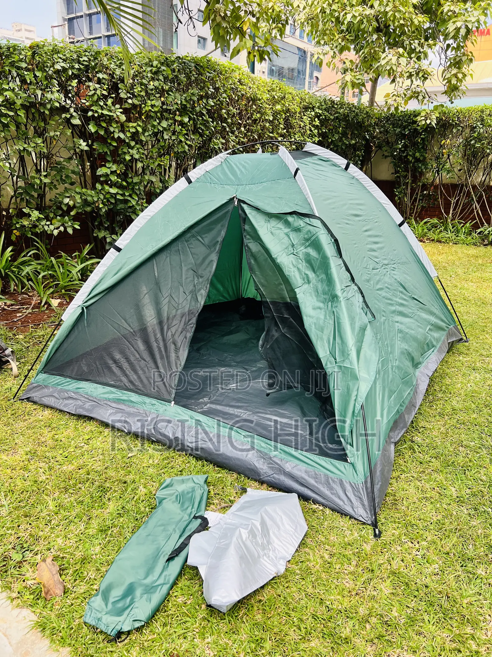 Jungle Green 4 Person Camping Tent – Easy Setup