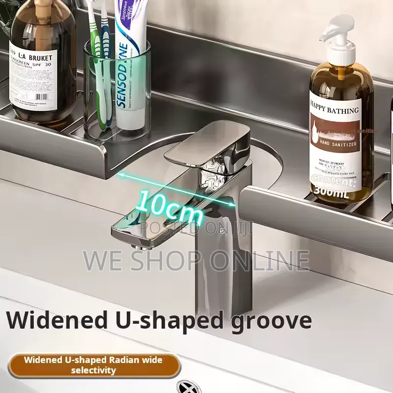 Metallic Faucet Storage Rack Size: 50cm Long