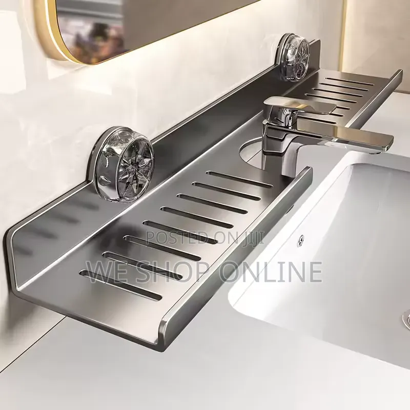 Metallic Faucet Storage Rack Size: 50cm Long