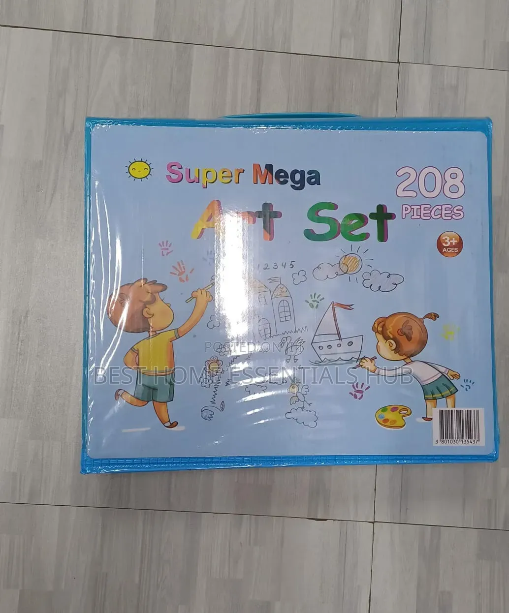208pcs Kids Drawing Art Set-blue Pink