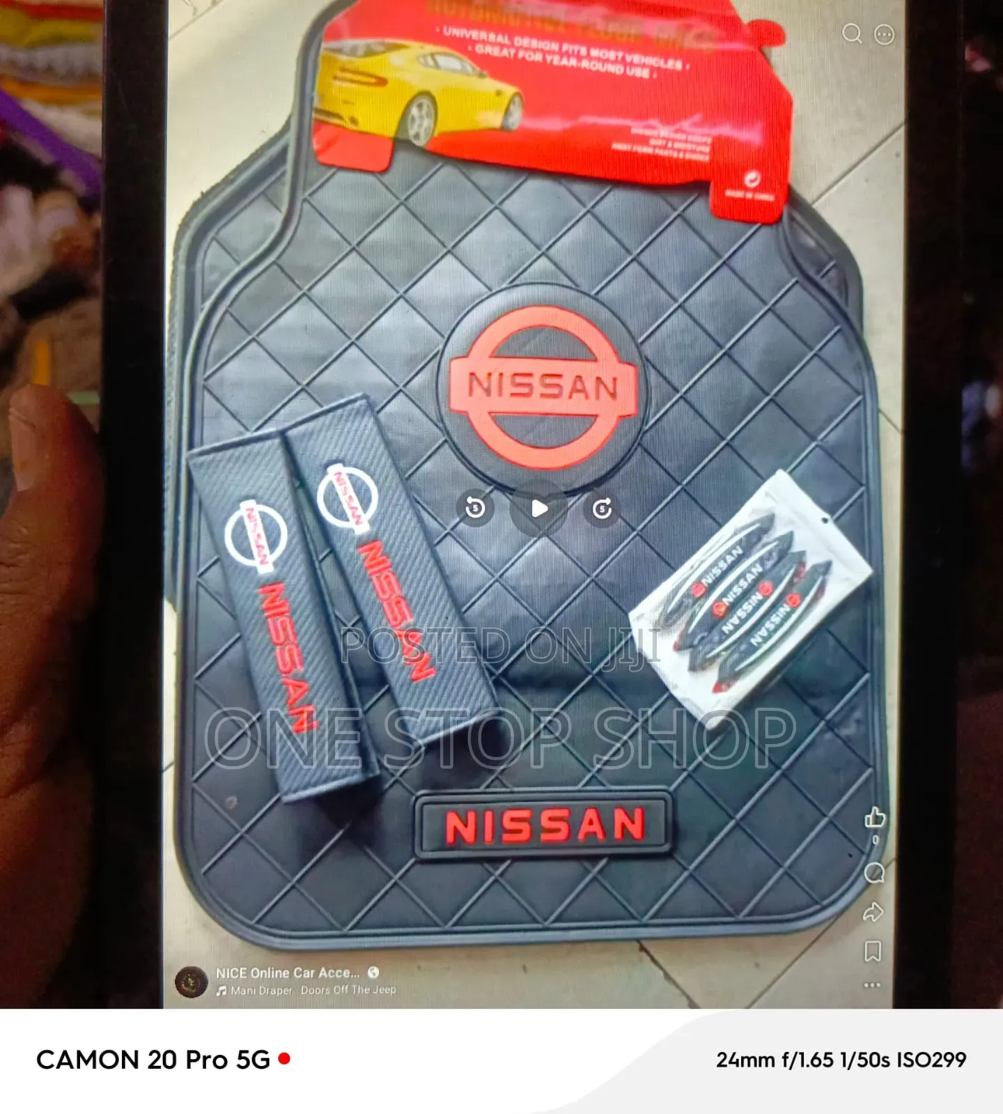 Nissan or Audi Car Models Branded Mats With Safety Belt Pad+Edge Guard