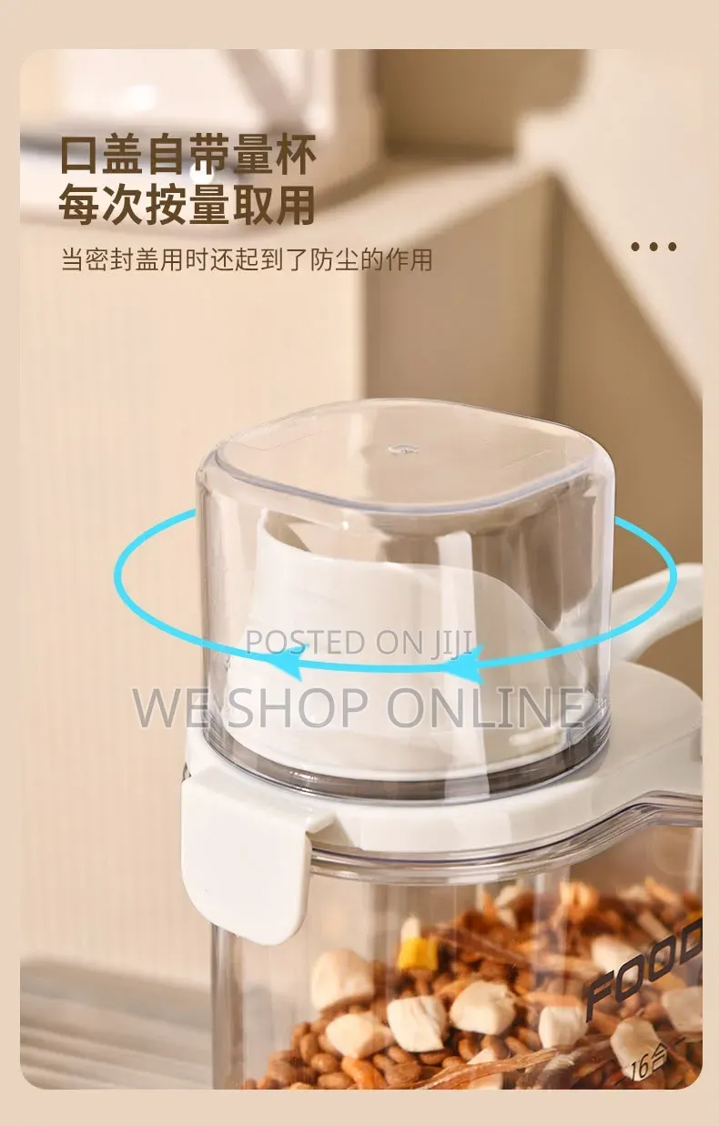2000ml Transparent Airtight Food Storage Container Moisture Proof