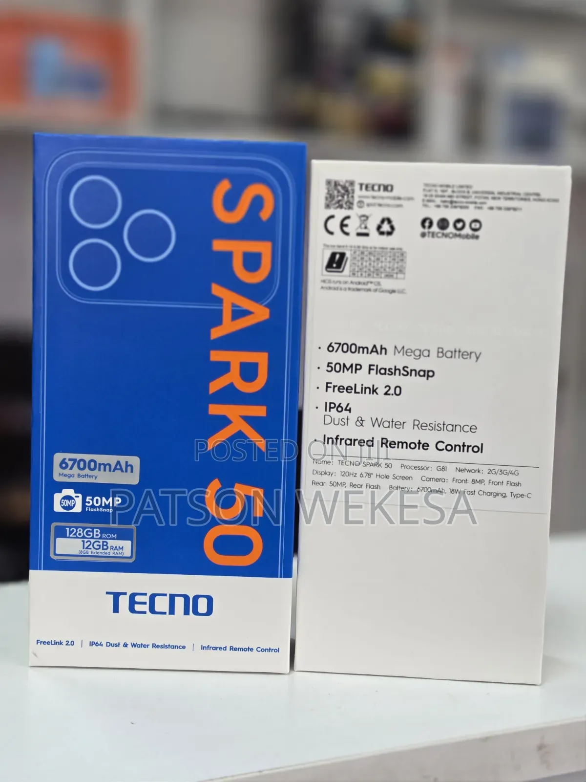 New Tecno Spark 50 128 GB Black