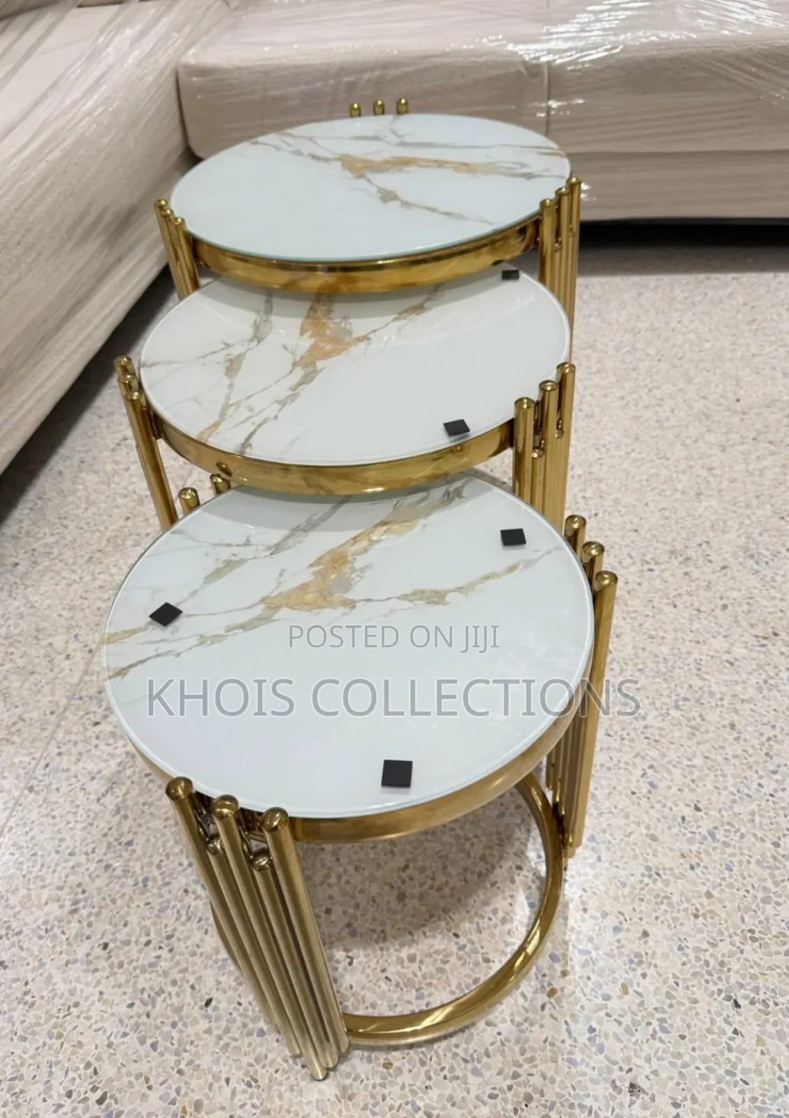 Quality 3 in 1 Marble Nesting Stools