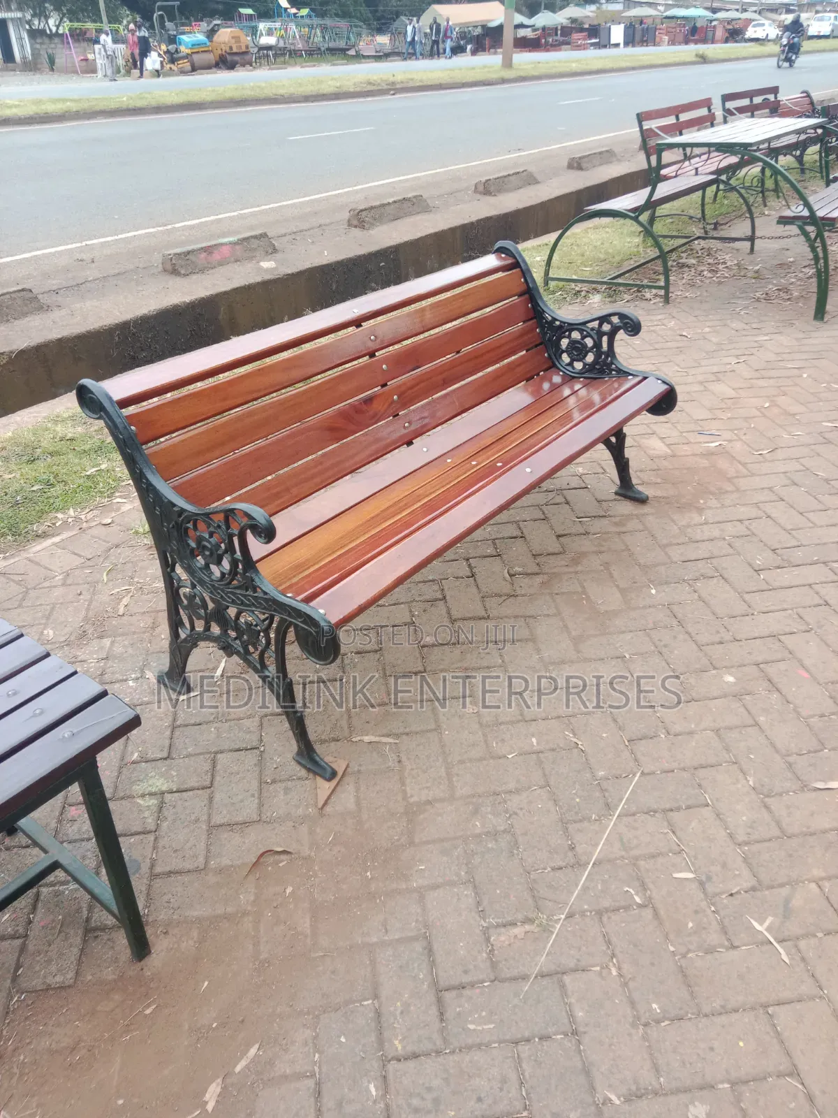 Modern Park Outdoor Cast Iron Benches