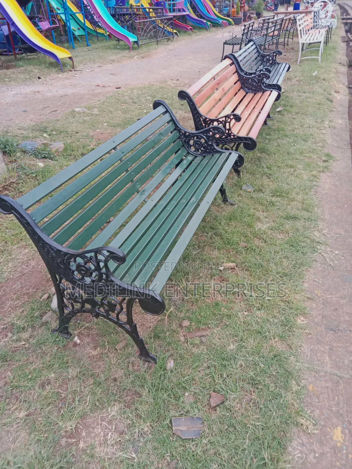 Paindane Boyi Cast Alloy Stands Legs Wooden Benches 5ft