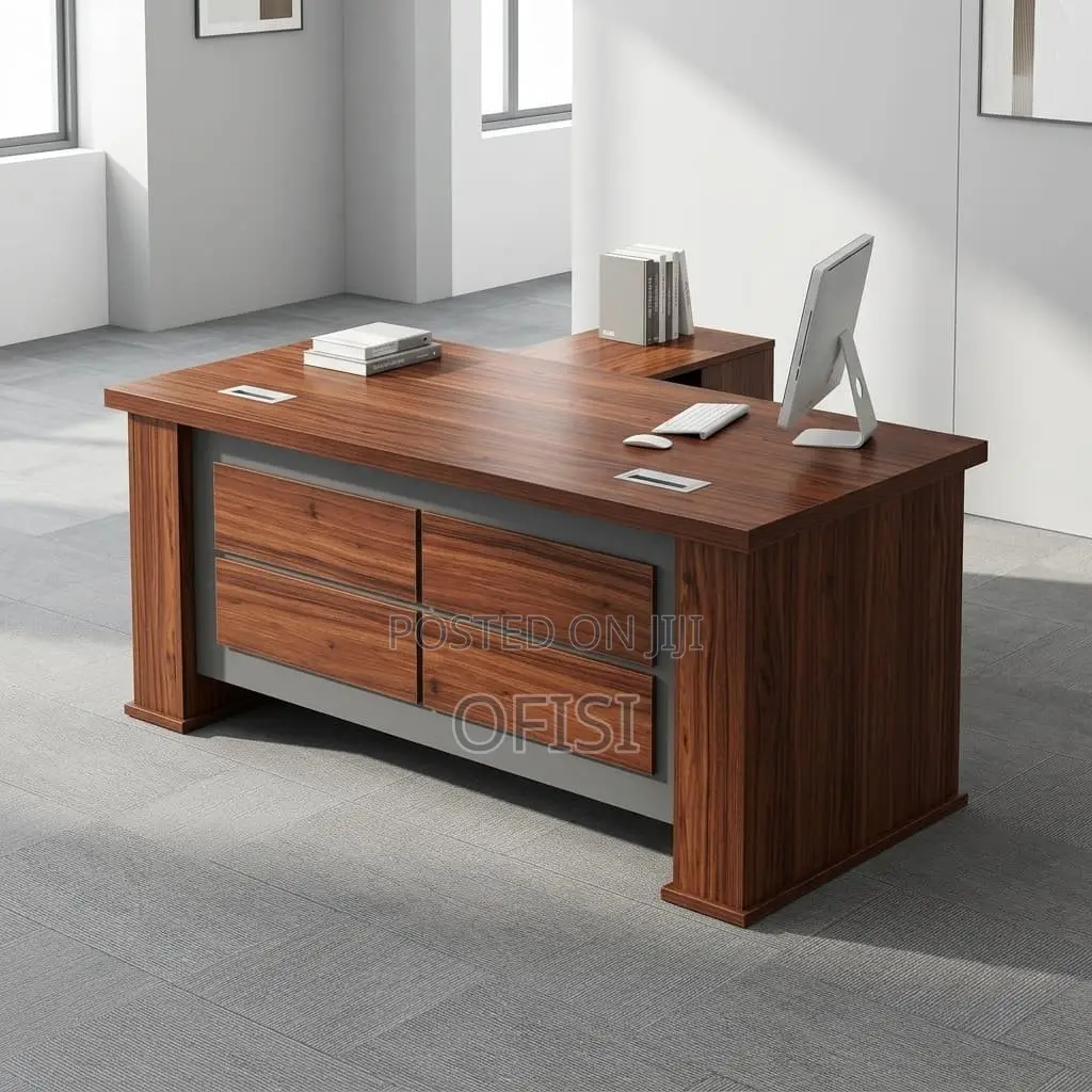 Office Desk; 180cm Brown Executive Office Desk