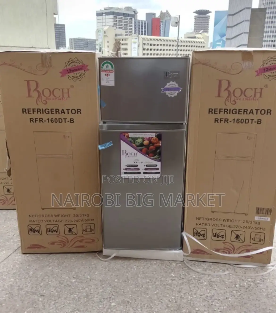 Roch 128litres Double Door Refrigerator