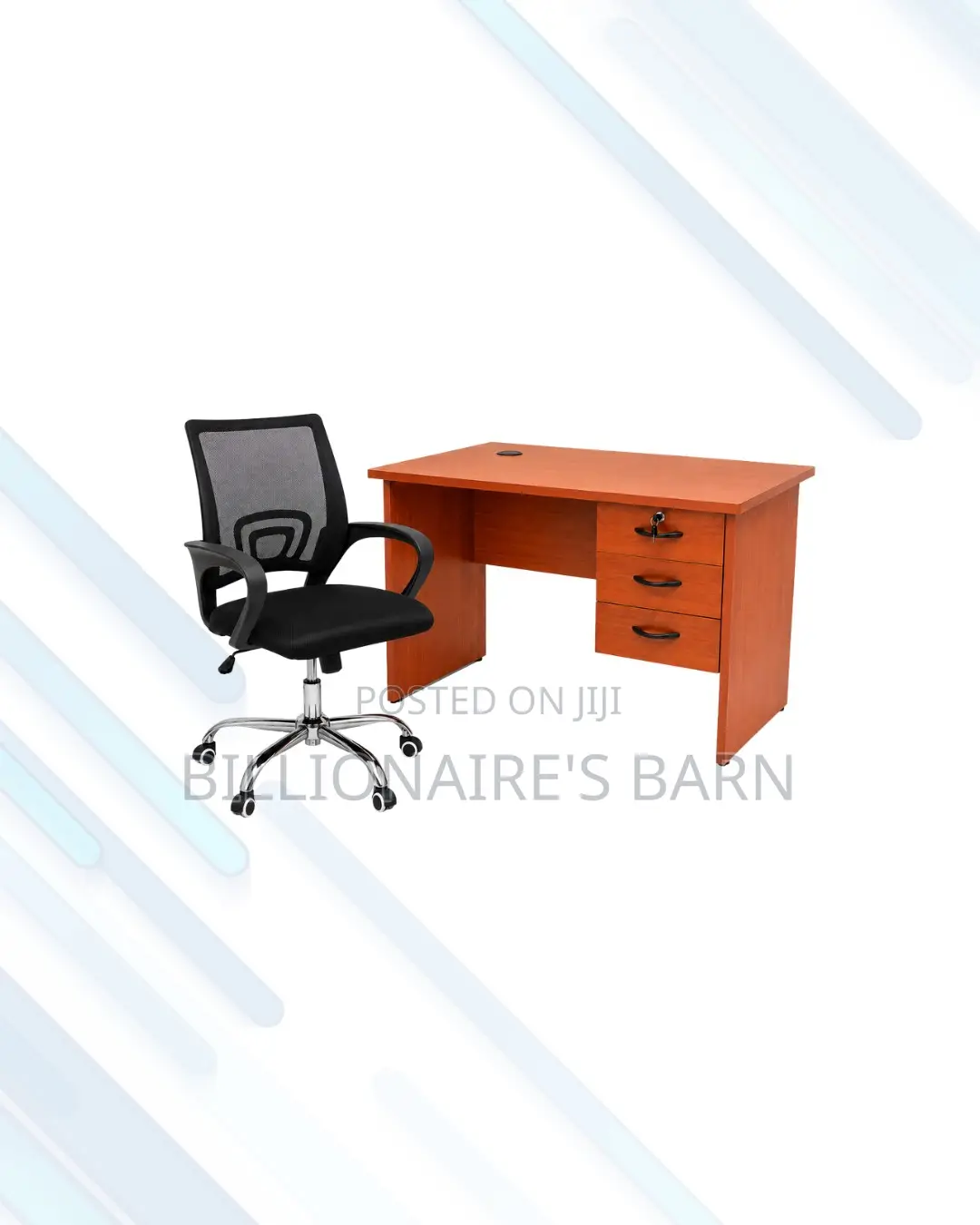 Compact 1m Desk and Secretarial Mesh Chair for Daily Productivity
