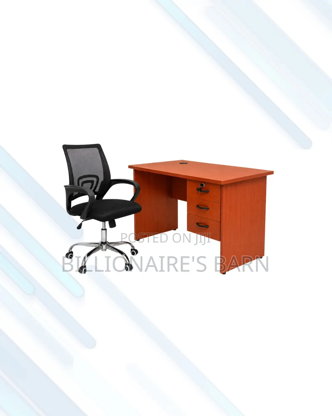 Compact 1m Desk and Secretarial Mesh Chair for Daily Productivity