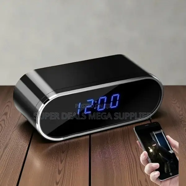 Remote Monitoring Wifi Alarm Table Clock Hidden Spy Camera