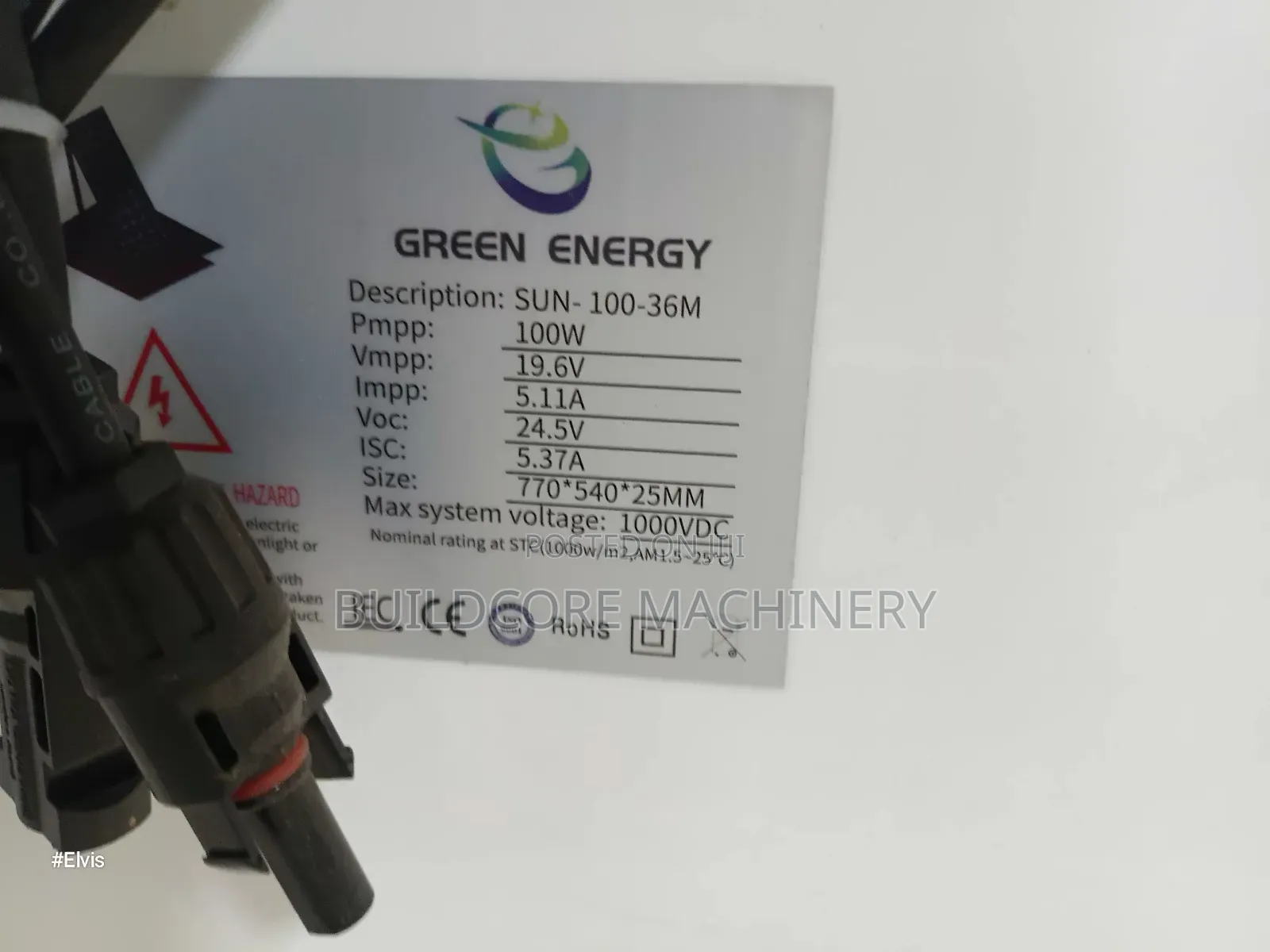 Green Energy 100watts Solar Pannel