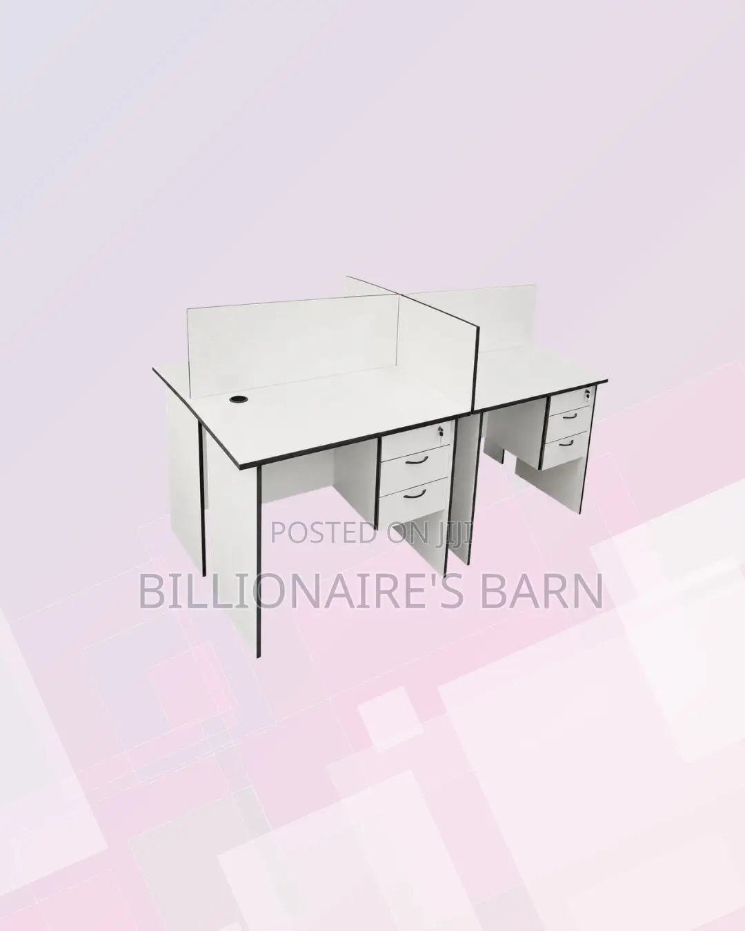 Practical 0.9m 4-Partition Wooden Bullpen Desk for Shared Office Work