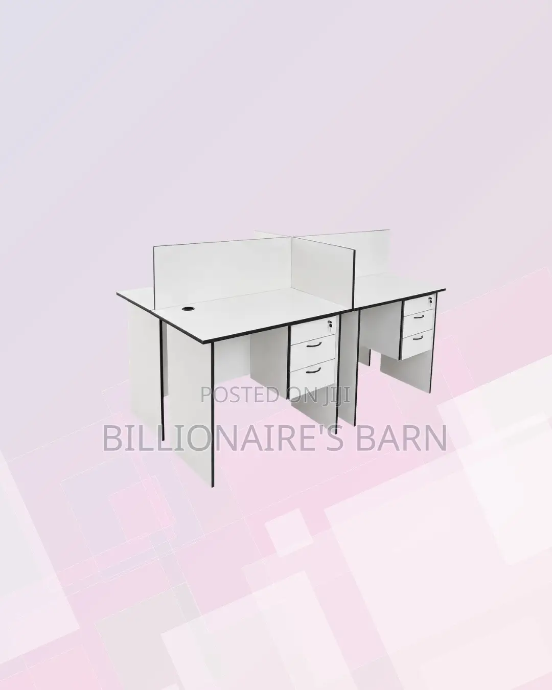 Practical 0.9m 4-Partition Wooden Bullpen Desk for Shared Office Work