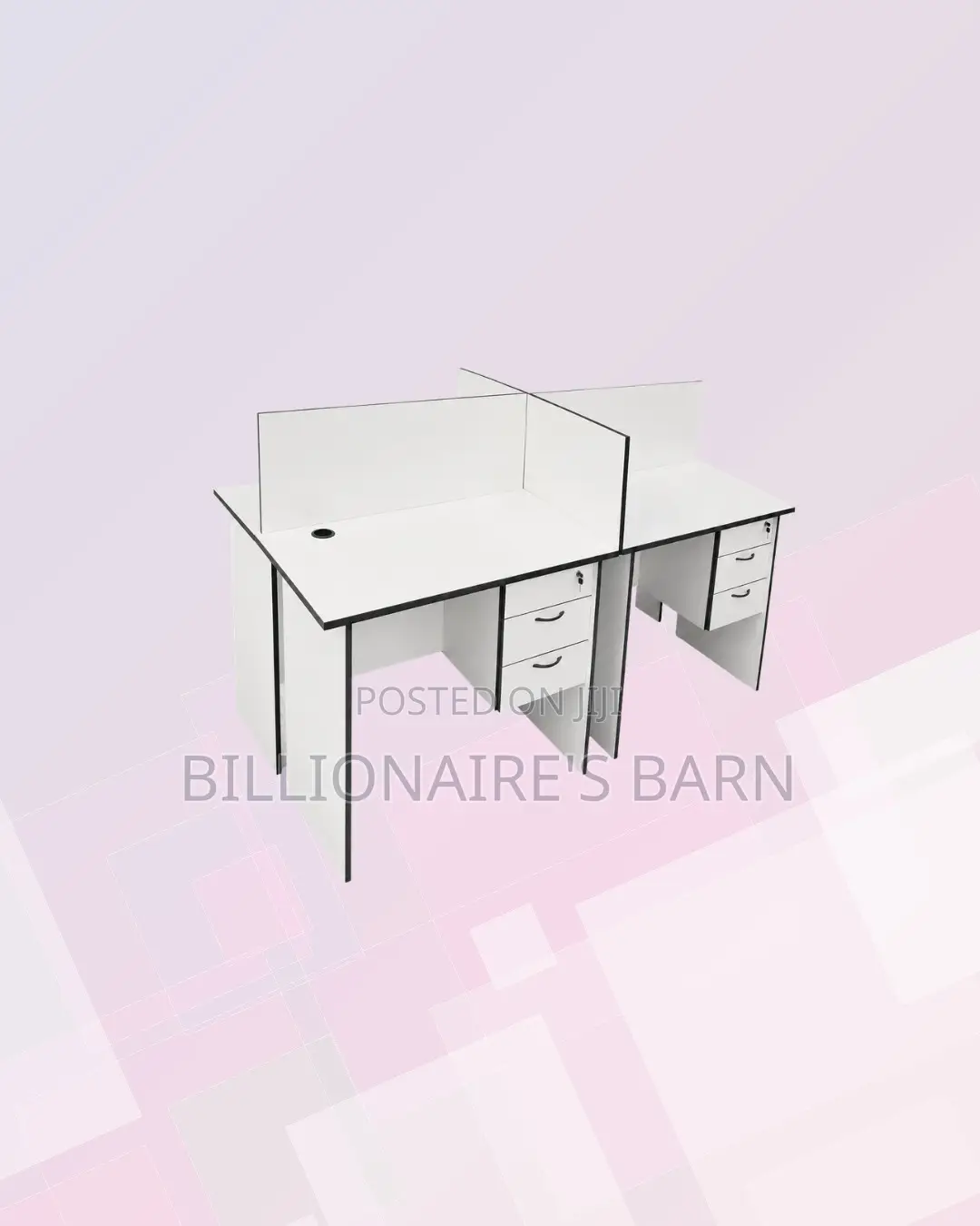 Practical 0.9m 4-Partition Wooden Bullpen Desk for Shared Office Work