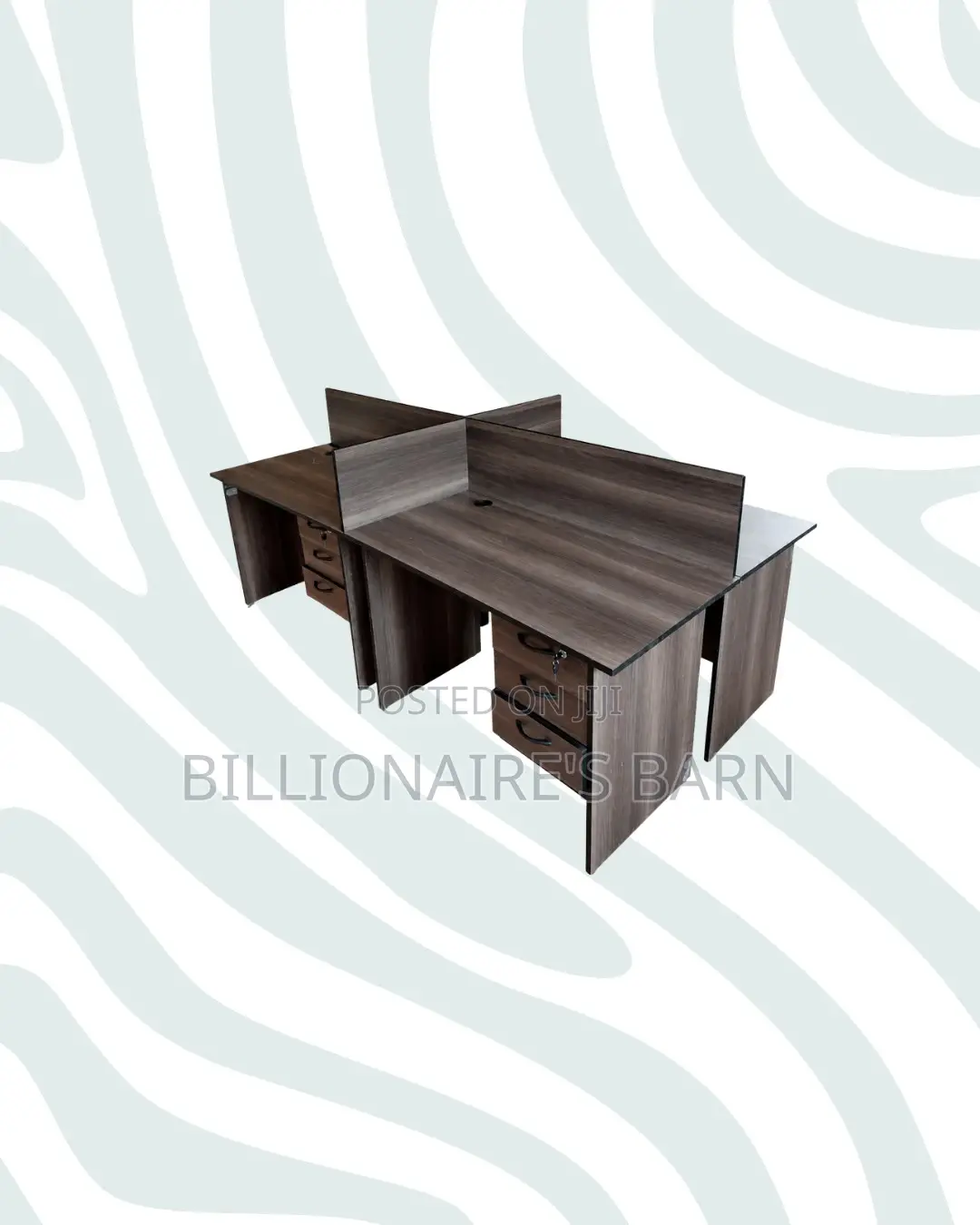 Practical 1.2m Four-Partition Wooden Bullpen Desk for Study Sessions