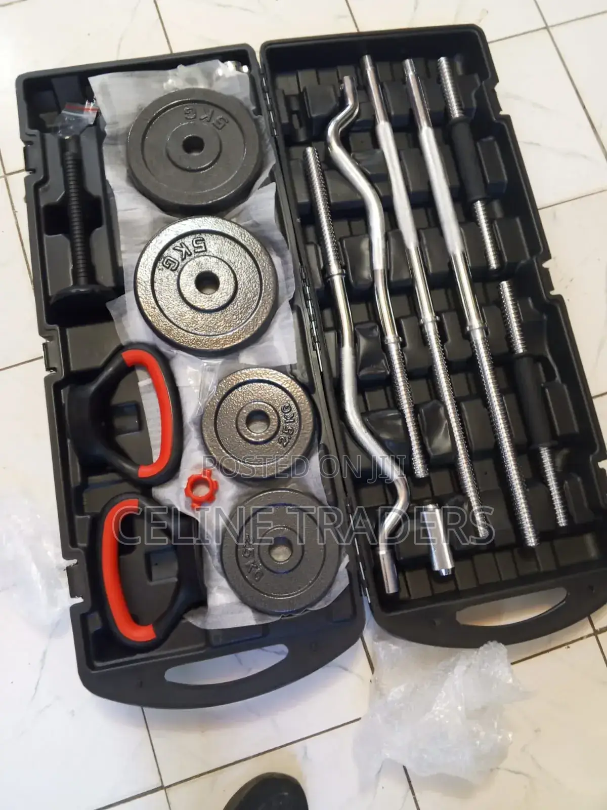 58kg Chrome Adjustable Dumbbell Set