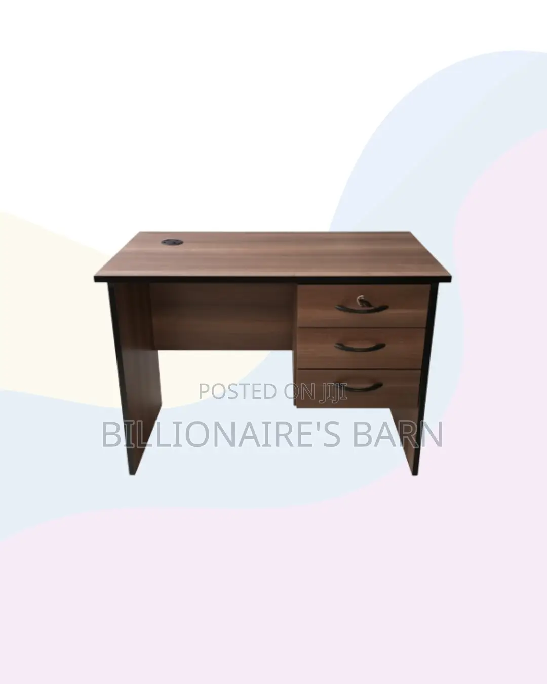 Compact 1m Wooden Desk for Orderly Writing and Research