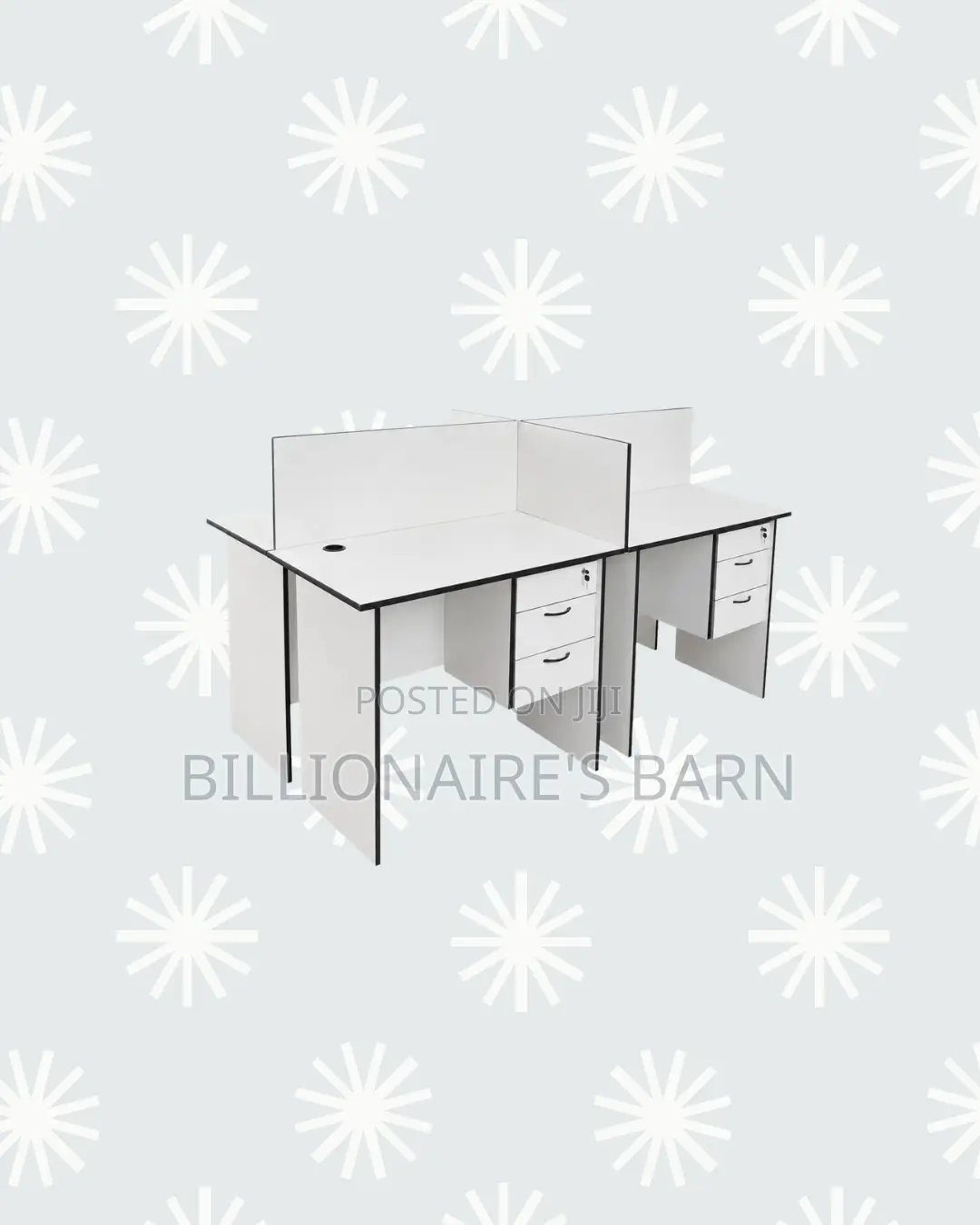 Practical 0.9m 4-Partition Wooden Bullpen Desk for Focused Team Tasks