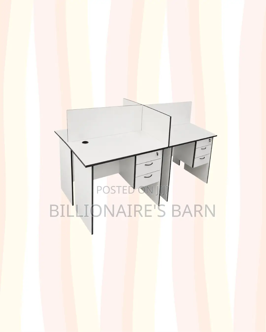 Practical 1.2m Four-Partition Wooden Bullpen Desk for Team Tasks